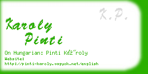 karoly pinti business card